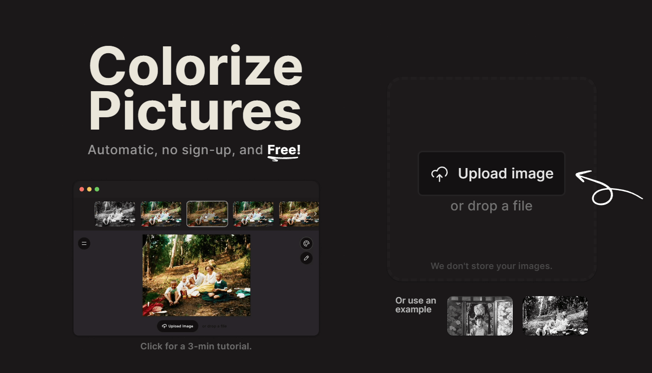 「Palette」照片智能上色工具，老照片修复上色在线工具